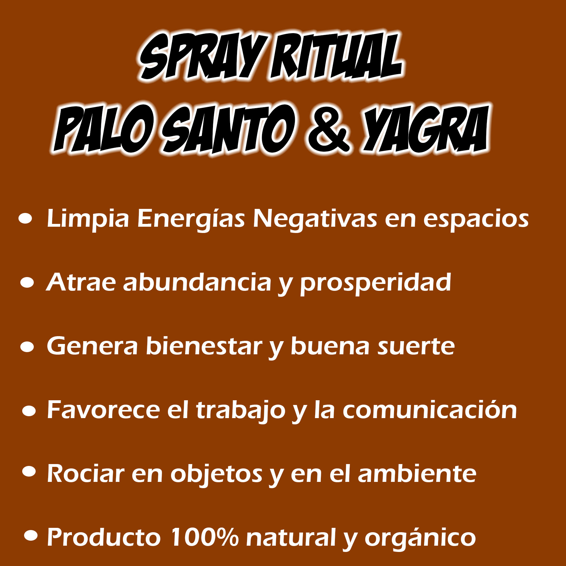 Spray Ritual Palo Santo & Yagra: Limpia Energía y Abundancia - Imagen 3